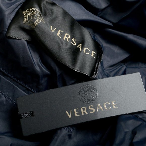 Versace Men'sDistressed Hooded Parka Jacket